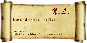 Neuschloss Leila névjegykártya